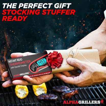 Alpha Grillers Meat Thermometer Digital - Instant Read Food Thermometer for Cooking and Grilling Gifts for Men Valentines Day Gifts for Him Her Mom Dad